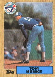 1987 Topps Baseball Cards      510     Tom Henke